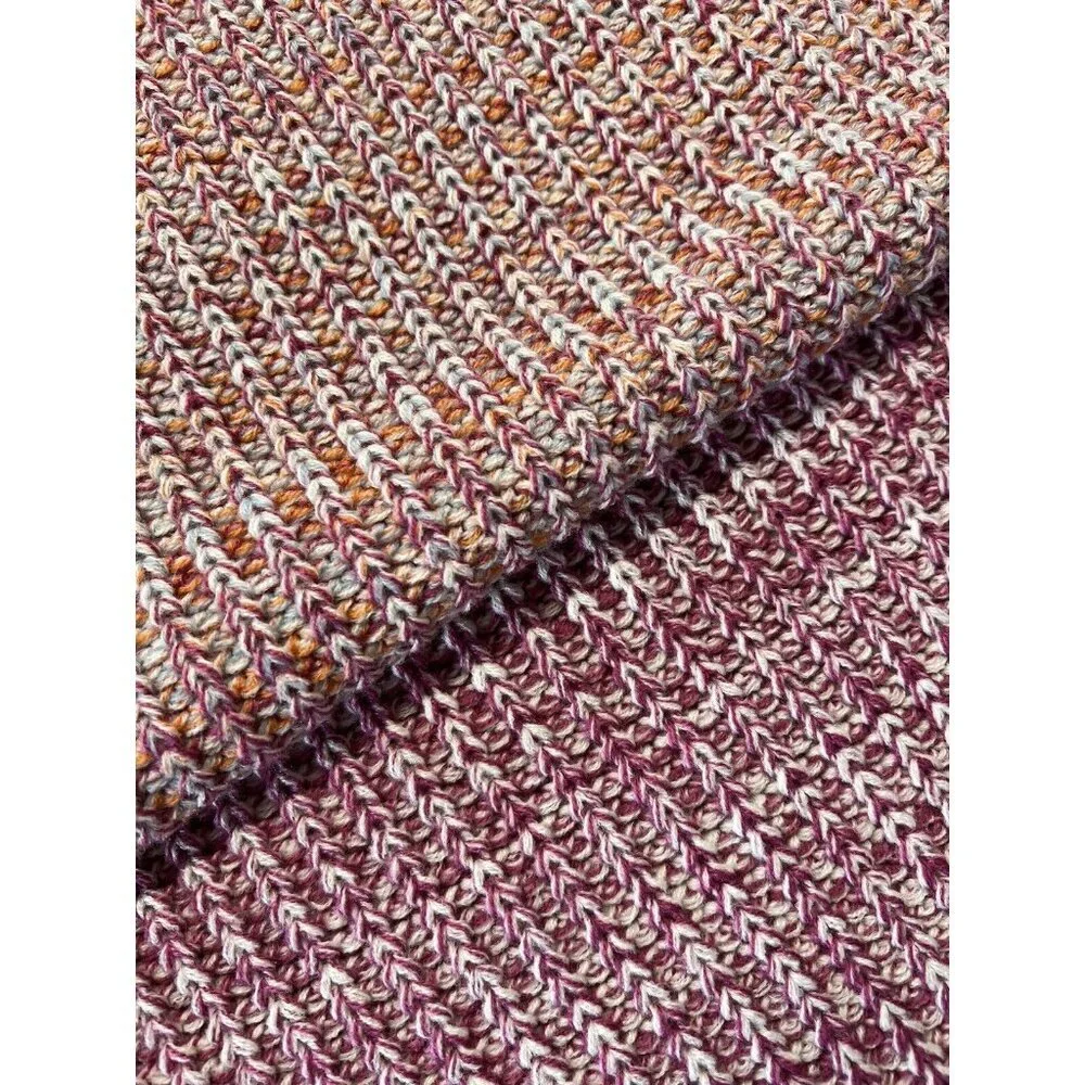 Stitches & Stripes Acrylic Scarf~Size OS~Pink Orange Pashmina~Stitch Fix NWT - Picture 5 of 9